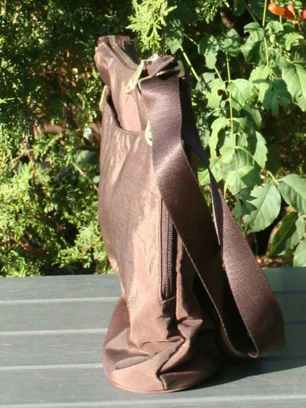 Baggallini Brown Gold Helsinki Hobo Bag